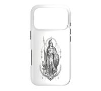 Athéna Déesse Grecque Chouette Bouclier Lance Mythologie Illustration Coque pour iPhone 17 Pro