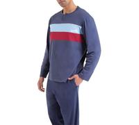 Athena - Ensemble de Pyjama Long Col Ouvert Homme - Bio LO55 - Marine