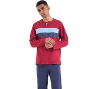 Athena - Ensemble de Pyjama Long Col Ouvert Homme - Bio LO55 - Prune