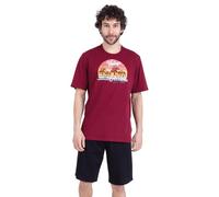 Athena - Ensemble Pyjama Court Homme, Ecopack- Jersey 100% Coton Respirant - T-Shirt Manches Courtes + Short - Label Oeko-TEX® Standard 100