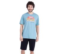 Athena - Ensemble Pyjama Court Homme, Ecopack- Jersey 100% Coton Respirant - T-Shirt Manches Courtes + Short - Label Oeko-TEX® Standard 100