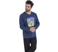 Athena - Ensemble Pyjama Long Homme, Ecopack- Jersey 100% Coton Respirant - T-Shirt Manches Longues + Pantalon - Label Oeko-TEX® Standard 100