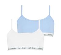 Athena Fille Coton Ultra Doux Lq18 Soutien-gorge, Blanc/Bleu Pastel, 10 Ans EU