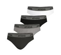 Athena Homme Basic Coton Ld30 Slip, Anthracite/Gris/Noir/Blanc (Anth), L EU