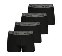 Athena - Lot de 4 Boxers Homme Ecopack Noir/Noir/Noir/Noir M