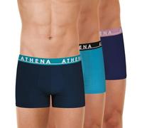 Lot de 3 boxers homme Easy Color Athena bleu en coton XXXL
