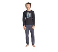 Athena Homme Eco Pack Manga Ensemble De Pyjama, Noir Bas Anthracite, 12 Ans EU