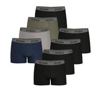 Athena Promo Basic Coton 8A71 Boxer, Noir/Marine/Gris/Kaki/Noir, 3XL (Lot de 8) Homme