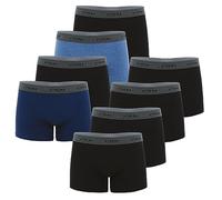 ATHENA Homme Promo Basic Coton 8a71 Boxer, Multicolore (Noir/Noir/Noir/Noir/Bleu/Noir/Bleu Chiné/Noir 9050), S EU