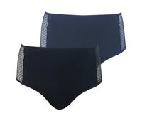 Athena Lingerie Culotte FUITES LEGERES 9K03 Slips, Noir/Bleu, 36/38 Femme