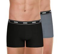 Athena - Lot de 2 Boxers Homme Duo Essentiel Taille : 2/S - Couleur : Noir-Gris