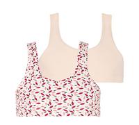 Athena - Lot de 2 Brassières Athena Fille Ecopack Mode - Douceur, Raffinement et Confort - Coton Élasthanne - Label Oeko-TEX® Standard 100