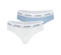 Athena - Lot de 2 Slips Athena Fille - Coton Stretch Modal Ultra Doux, Élastique Large Logoté, Look Sporty et Design - Label Oeko-TEX® Standard 100