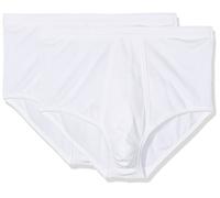 Athena - Lot de 2 Slips Homme Basic - Slips 100% Coton Bio - Coupe Ouverte, Ergonomique, Confort et Maintien - Label Oeko-TEX - Blanc (Blanc), 5 (XL)