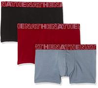 Athena Lot DE 3 Boxer Basic Color Noir Bordeaux Gris L