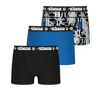 Athena - Lot de 3 Boxers Garçon Ecopack Trio Pop - Doux et Extensible - Coton Stretch - Label Oeko-TEX® Standard 100