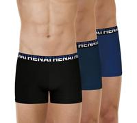 Athena - Lot de 3 Boxers Homme Trio Essentiel Taille : 5/XL - Couleur : Noir-Nuit-Bleu