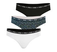 Athena - Lot de 3 Slips Fille Eco Pack Taille : 8 Ans - Couleur : Blanc-Imprimé Gouttes-Noir