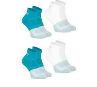 Athena - Lot de 4 Paires de Chaussettes Mi-Basse Homme Sport Fresh - Polyester - Respirantes, Anti-Frottement, Pointes Contrastés - Label OEKO-TEX® Standard 100