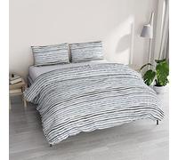 Athena Parure Housse de Couette fabriquée en Italie pour lit Double Sofia Bleu