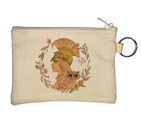 Athena Porte-monnaie Motif déesse de la sagesse Beige