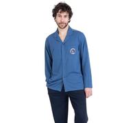 Athena - Pyjama Long Homme - Rayures Ocean Club - Oeko-TEX® - Poches et Braguette Boutonnée