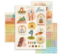 Athena’s Atelier Autocollants de pleine conscience pour tableau de vision - 4 planches A5, 200+ pièces en papier mat imperméable