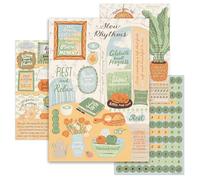 Athena’s Atelier Gentle Growth - Stickers pour tableau de vision et journal (4 feuilles A5, 200+, citations, étiquettes, lettres)