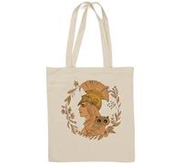 Athena Sac fourre-tout en coton naturel déesse de la sagesse de la Grèce antique Blanc