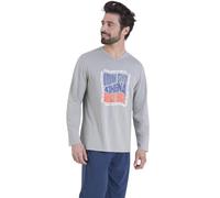 Athena SERIGRAPHIE 7O71 Ensemble de Pijama, Gris/Marine, XL Homme