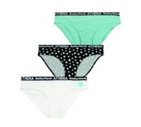 Athena SmileyWorld Lot de 3 Slips Femme - Imprimé + Uni - Confort Quotidien