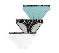 Athena SmileyWorld Lot de 3 Slips Fille - Imprimé + Uni - Confort Quotidien