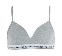 ATHENA - Soutien-Gorge sans Armature Coques Fille Coton Ultra Doux Girl by - Taille : 75B - Couleur : Gris chiné