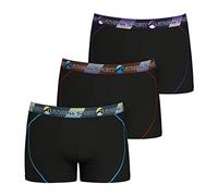 Athena - Lot de 3 Boxers Homme Sport Training Dry - Microfibre Ultra Extensible Respirante, Séchage Rapide - Label Oeko-TEX - Noir-Noir-Noir, 3 (M)