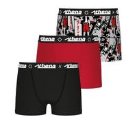 Athena Trio Pop LH13 sous-vêtement, Noir/Rouge/Imprime Manga, 10 Ans Garçon