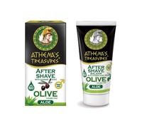 Athena's Treasures Baume après-rasage à l'huile d'olive et d'aloe vera bio, vitamines A et E, sans paraben, pour homme, 50 ml