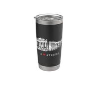 Athènes Acropolis Vintage Skyline Grèce I Love Athens Gobelet isotherme en acier inoxydable double paroi