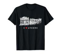 Athènes Acropolis Vintage Skyline Grèce I Love Athens T-Shirt