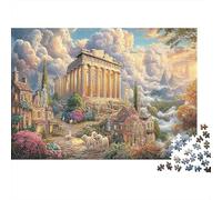Athènes de rêve Stimulation mentale Puzzle 1000 pièces Papier éducatif Puzzle Art Grec pour Adultes Détente Déco Maison 52x38cm/1000pcs