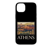 Athènes, Grèce, Acropole, Ville Ancienne, Graphique de Voyage rétro Coque pour iPhone 14 Plus