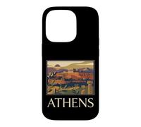 Athènes, Grèce, Acropole, Ville Ancienne, Graphique de Voyage rétro Coque pour iPhone 14 Pro
