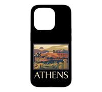 Athènes, Grèce, Acropole, Ville Ancienne, Graphique de Voyage rétro Coque pour iPhone 15 Pro