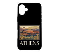 Athènes, Grèce, Acropole, Ville Ancienne, Graphique de Voyage rétro Coque pour iPhone 16 Plus