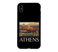 Athènes, Grèce, Acropole, Ville Ancienne, Graphique de Voyage rétro Coque pour iPhone XS Max