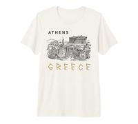 Athènes Grèce Amateurs de Langue Grecque Vacances en Grèce T-Shirt Haut de Gamme