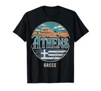 Athènes Grèce City Passionné de Voyage T-Shirt Graphique avec Valeur