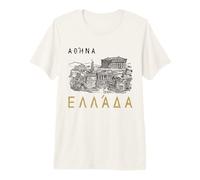 Athènes Grèce en Langue Grecque avec Architecture Grecque T-Shirt Haut de Gamme