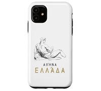Athènes Grèce en langue grecque avec sculpture grecque antique Coque pour iPhone 11
