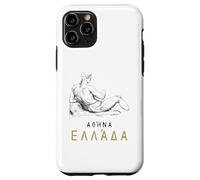 Athènes Grèce en langue grecque avec sculpture grecque antique Coque pour iPhone 11 Pro
