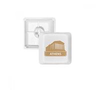Athènes Grèce Jaune Landmark Motif PBT Keycaps pour Clavier mécanique Blanc OEM sans Marquage d'impression R4 Multicolore